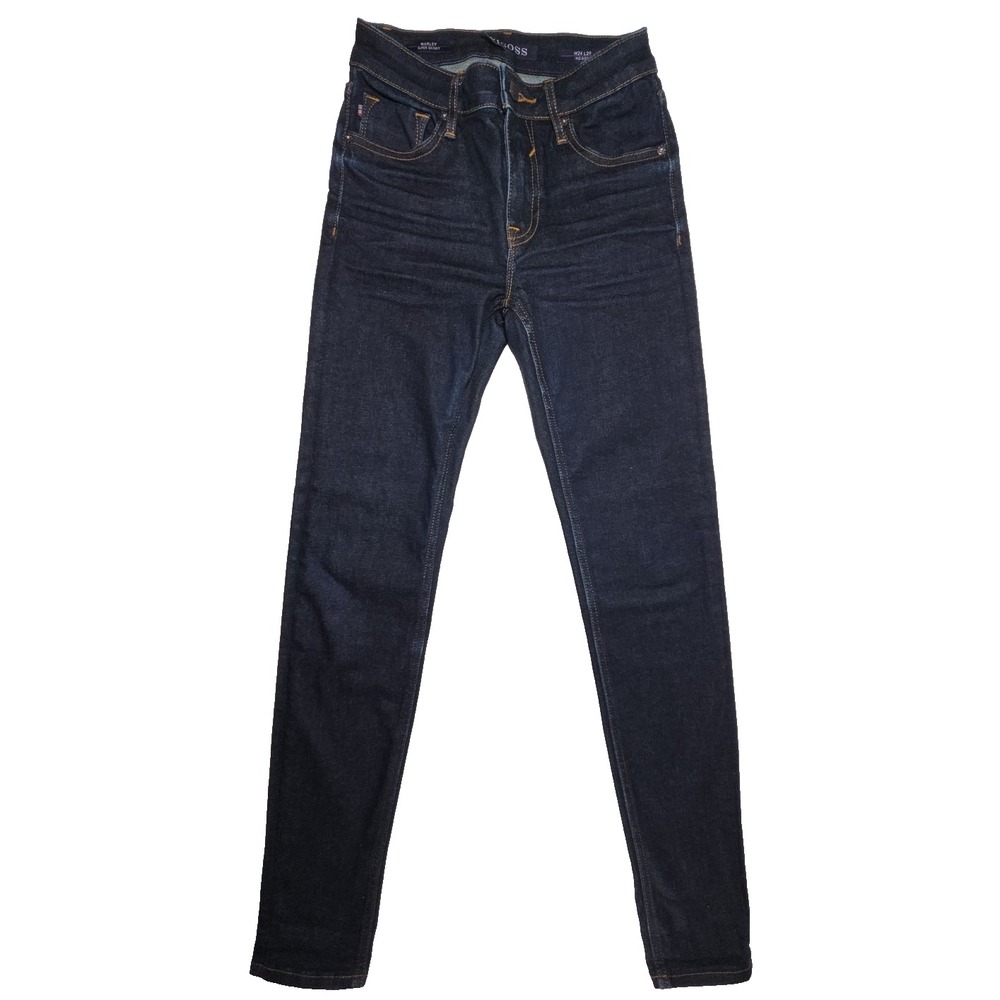 Vigoss Marley Super Skinny Mid Rise Stretch Dark Wash Blue Jeans Wms W24 x L29‎